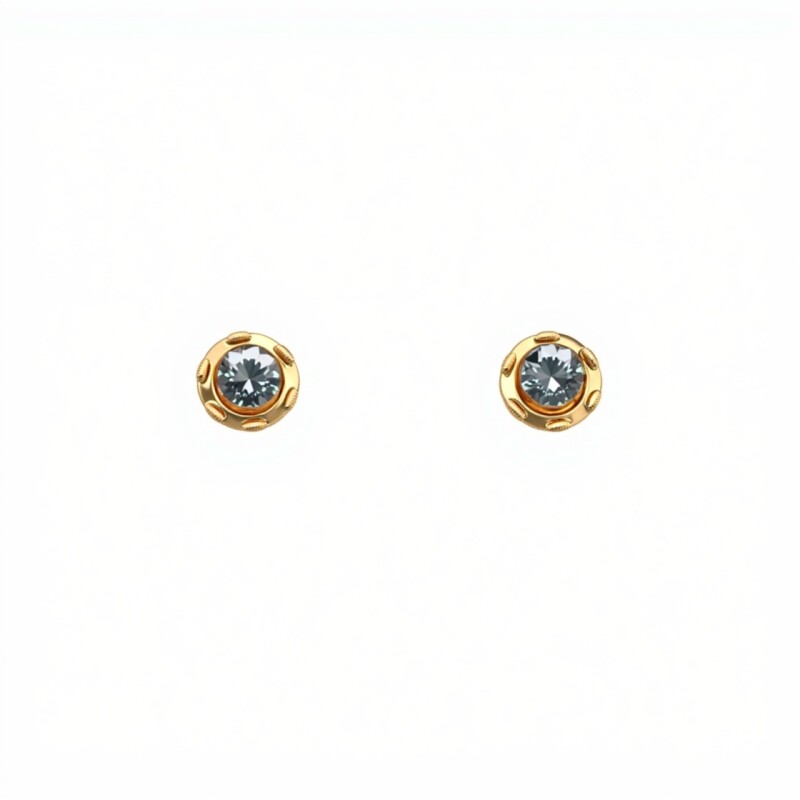 Abridores Zirconia Azul - Oro Bajo - CA8473 ab8473
