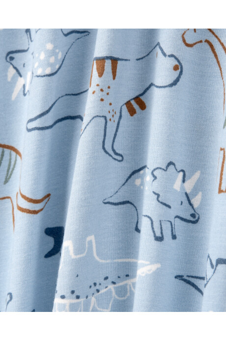 Pijama una pieza de viscosa Ecovero, con pie, diseño dinos, línea Purelysoft Sin color