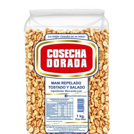 MANI PELADO TOST C/SAL 1K COSECHA DORADA MANI PELADO TOST C/SAL 1K COSECHA DORADA
