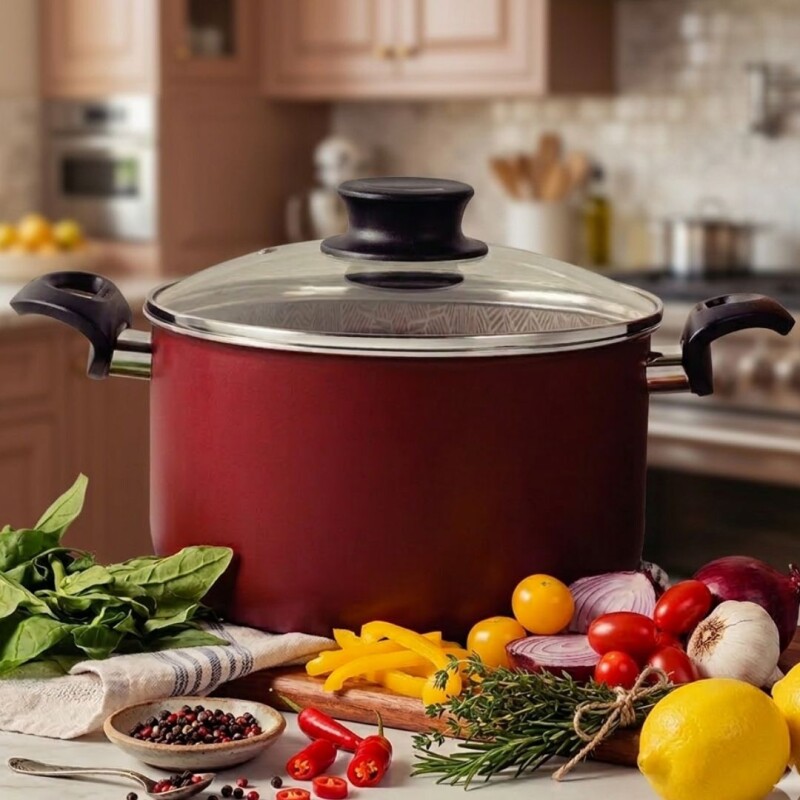 OLLA ALTA TRAMONTINA PARIS TAPA DE VIDRIO • 4,2L • 20CM OLLA ALTA TRAMONTINA PARIS TAPA DE VIDRIO • 4,2L • 20CM