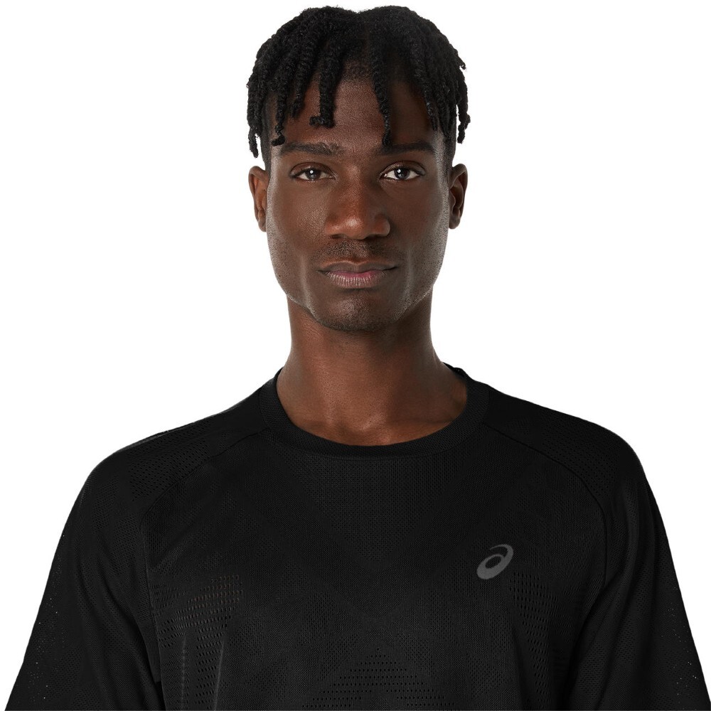 Polo Running Metarun Ss Top Hombre Performance Black