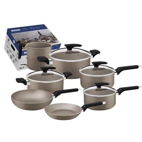Batería de Cocina Tramontina Milazzo 11 Pzs ALMENDRA