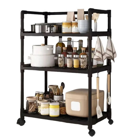 Estante Organizador 3 Niveles Multifuncional Cocina Baño Negro