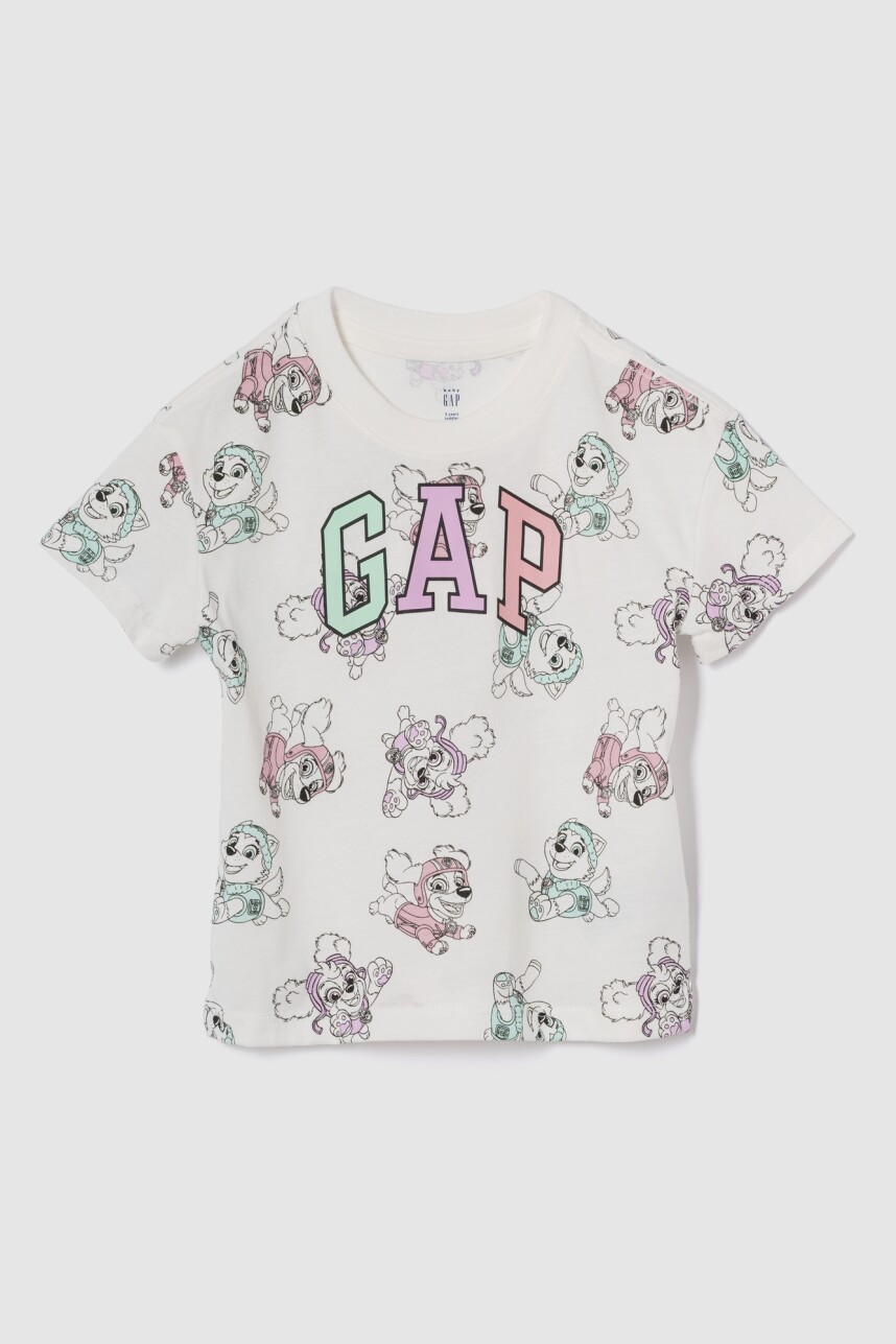 Remera Pàw Patrol Toddler Niña New Off White