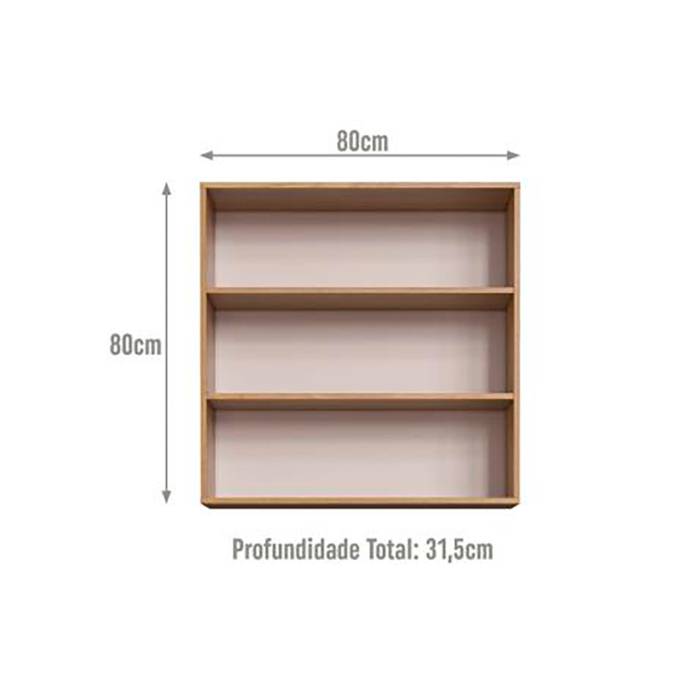 ORGANIC MÓDULO AÉREO 2 PUERTAS 0.80 MTS COLOR NATURE Organic Módulo Aéreo 2 Puertas 0.80 Mts Color Nature