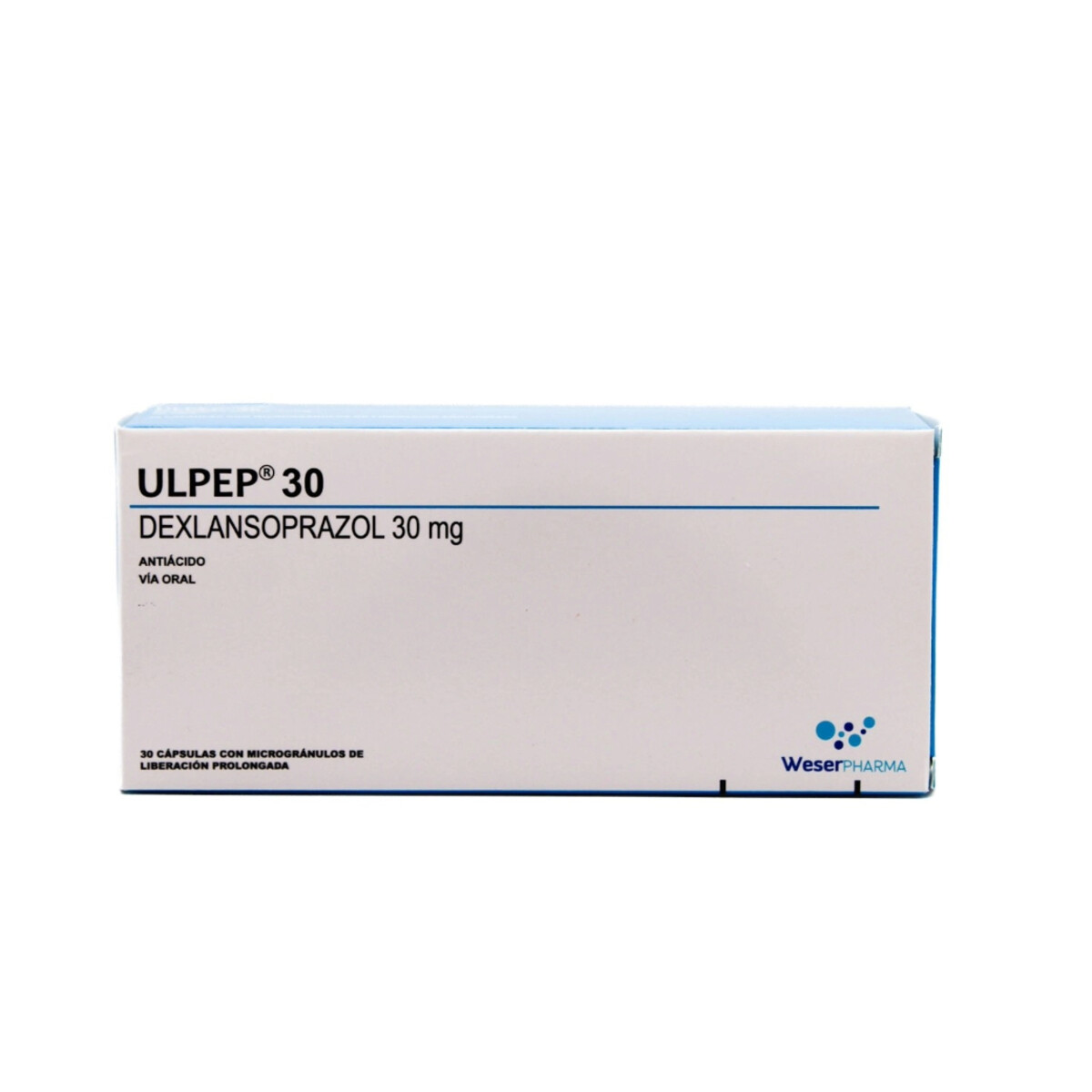 ULPEP 30 MG. CJ X 30 CÁPS. 
