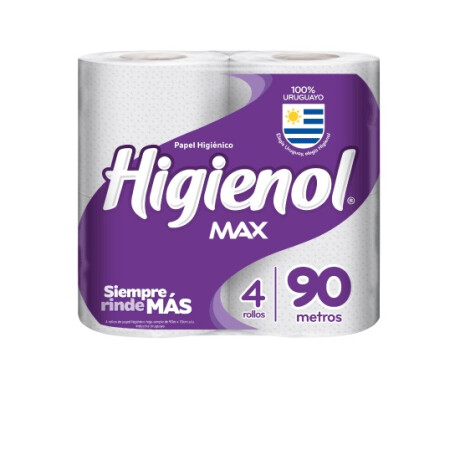 PAPEL HIGIENICO HIGIENOL MAX PLUS 100 MT 4 ROLLOS PAPEL HIGIENICO HIGIENOL MAX PLUS 100 MT 4 ROLLOS