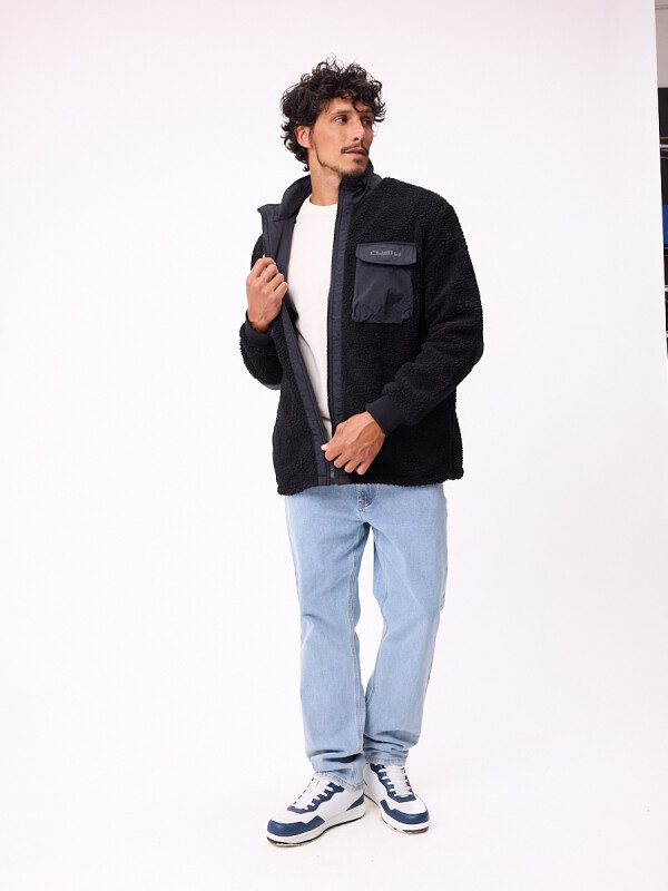 CAMPERA OLEGAR ( SHERPA) RUSTY Negro