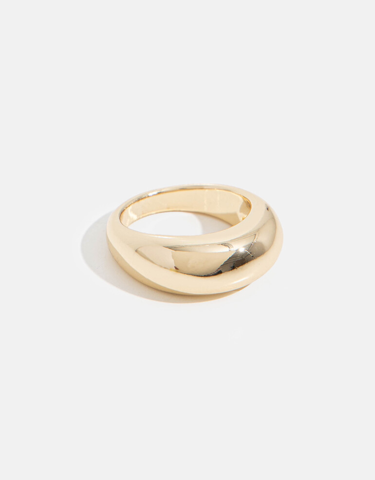 Anillos Chicos Metal Anillo De Metal Bold - Dorado