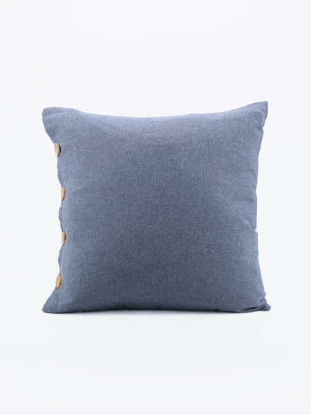 FUNDA ALMOHADON BOTONES GRIS