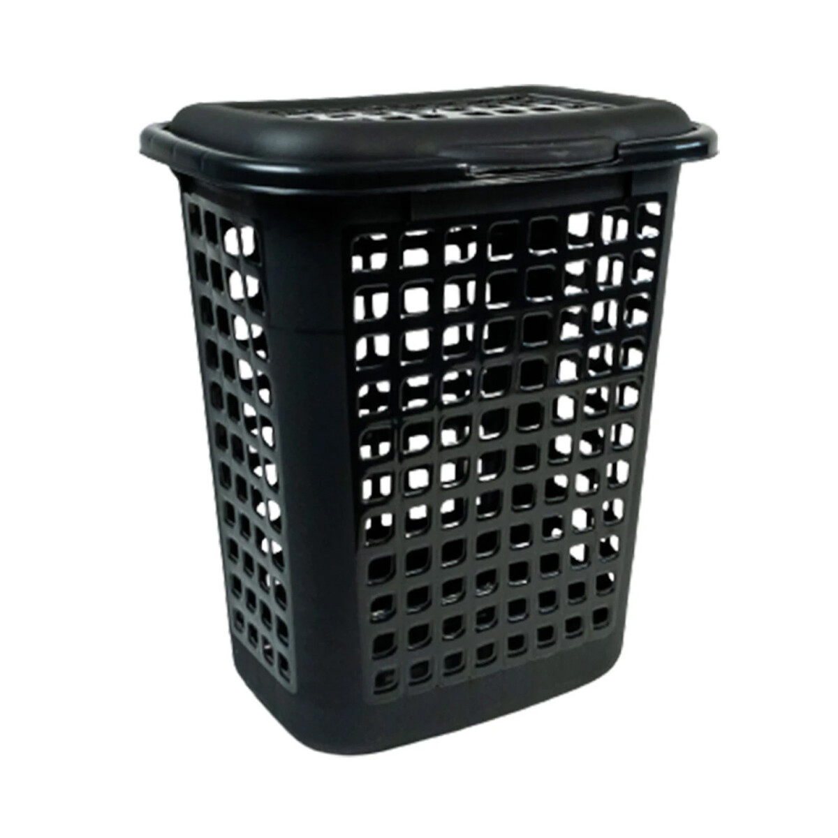 Cesto ecológico para ropa con tapa 30 lts - NEGRO 