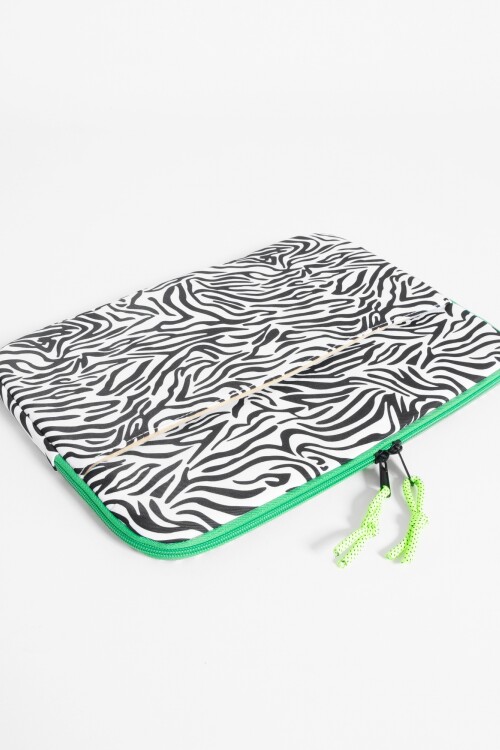 Funda para laptop zebra negro