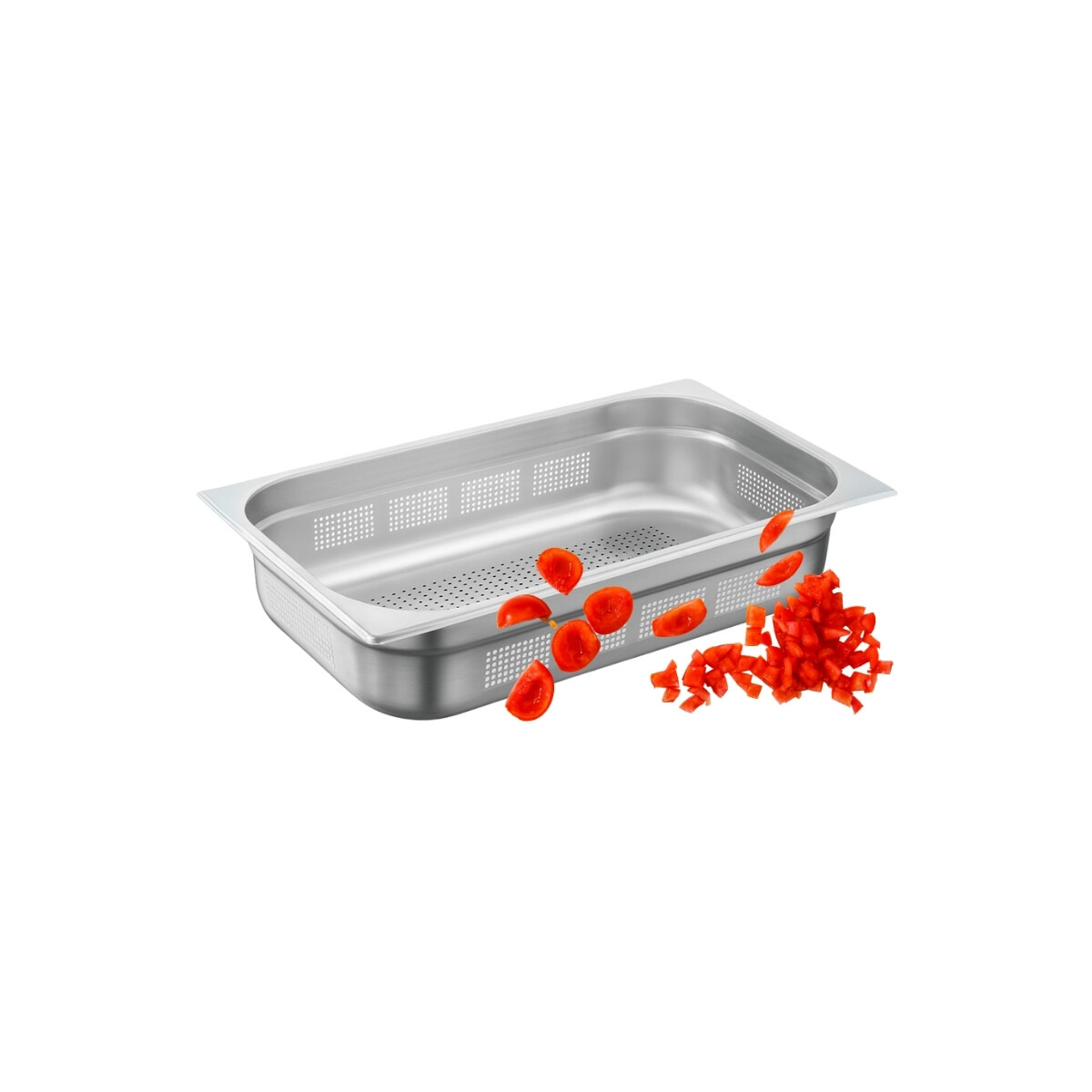 Cuba de Acero Inoxidable Perforada GN 1/1 10 cm 