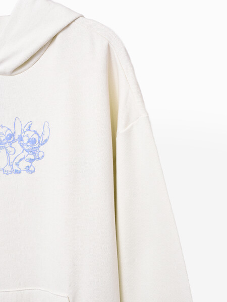 CANGURO HOODIE BLUE STITCH BEIGE