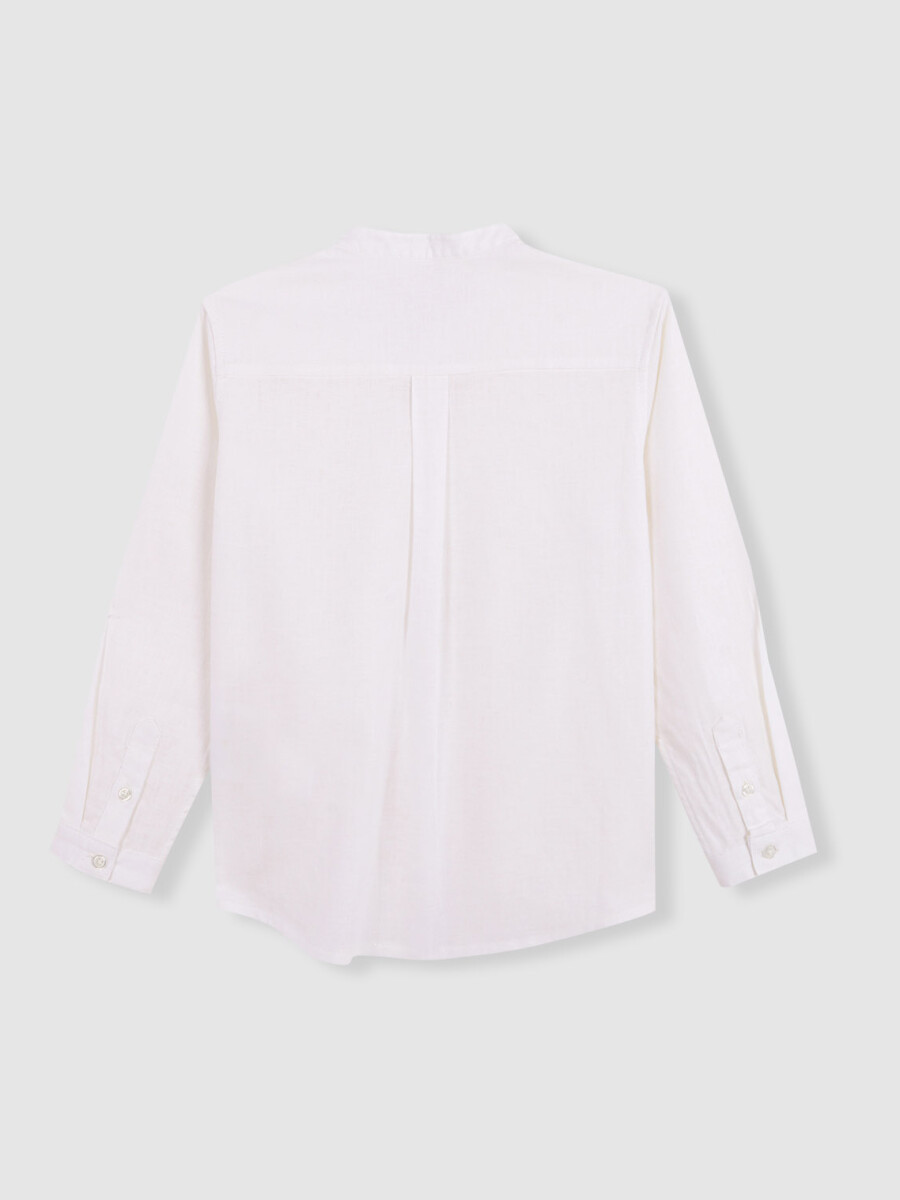Camisa Panadera Lino Blanco