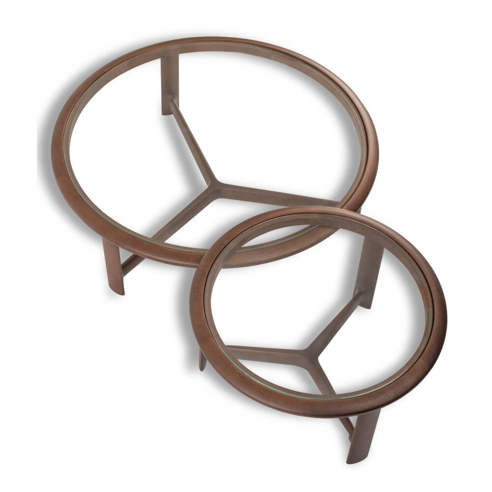 MESA RATONA MADERA-Y-VIDRIO MARRON DONATELLA M CACAO