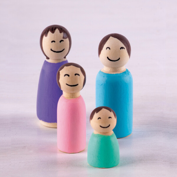 Madera en formas de muñeco Única