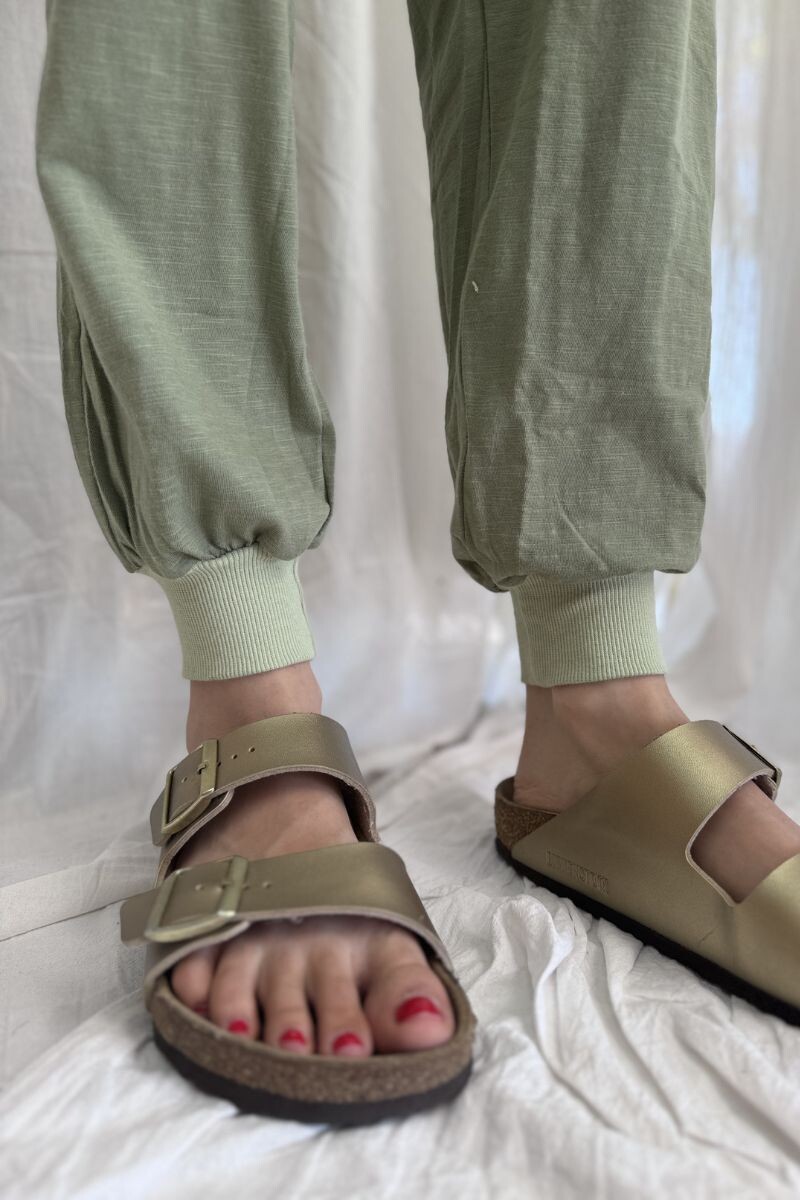 Babucha clásica de bambù Verde agua
