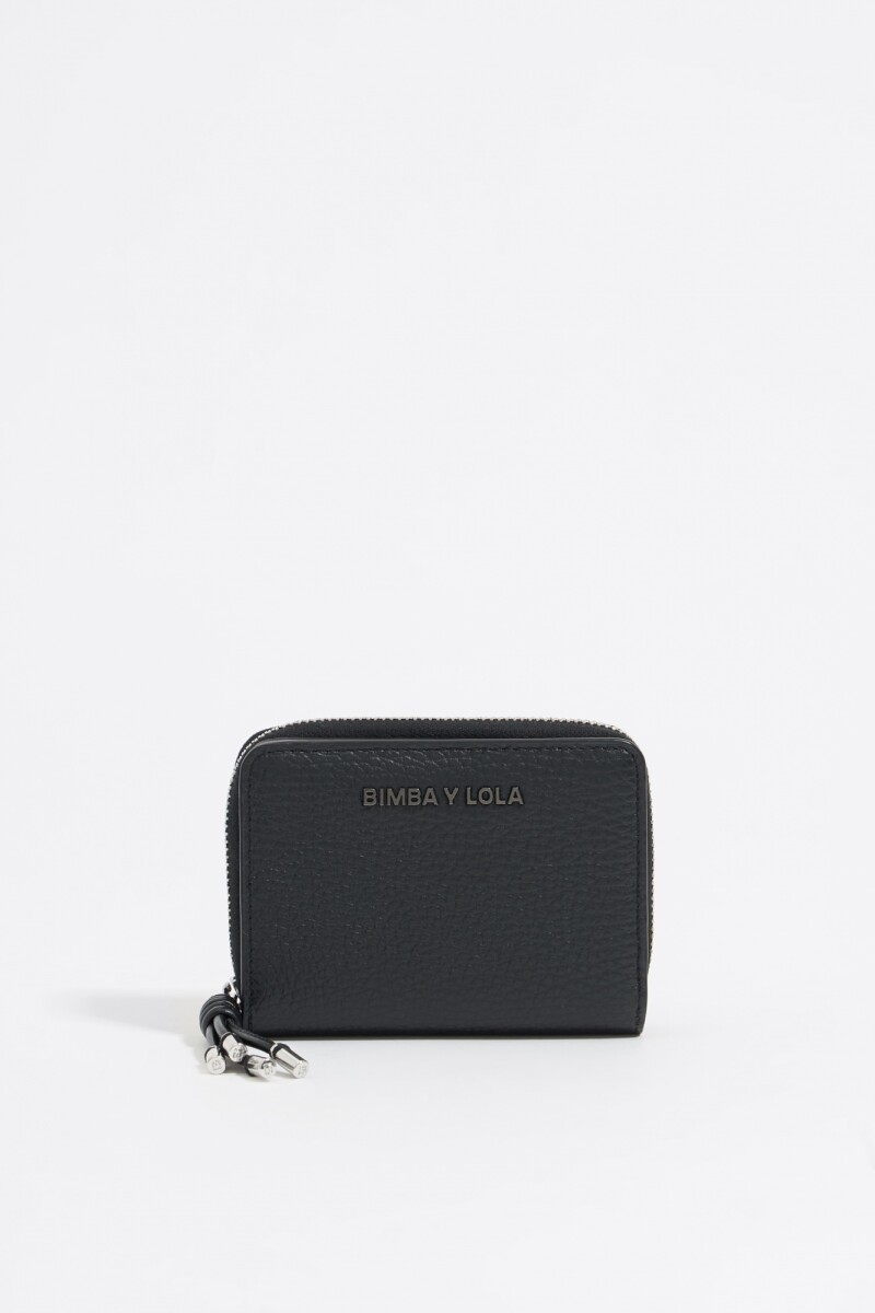 CARTERA SOLAPA PIEL Negro