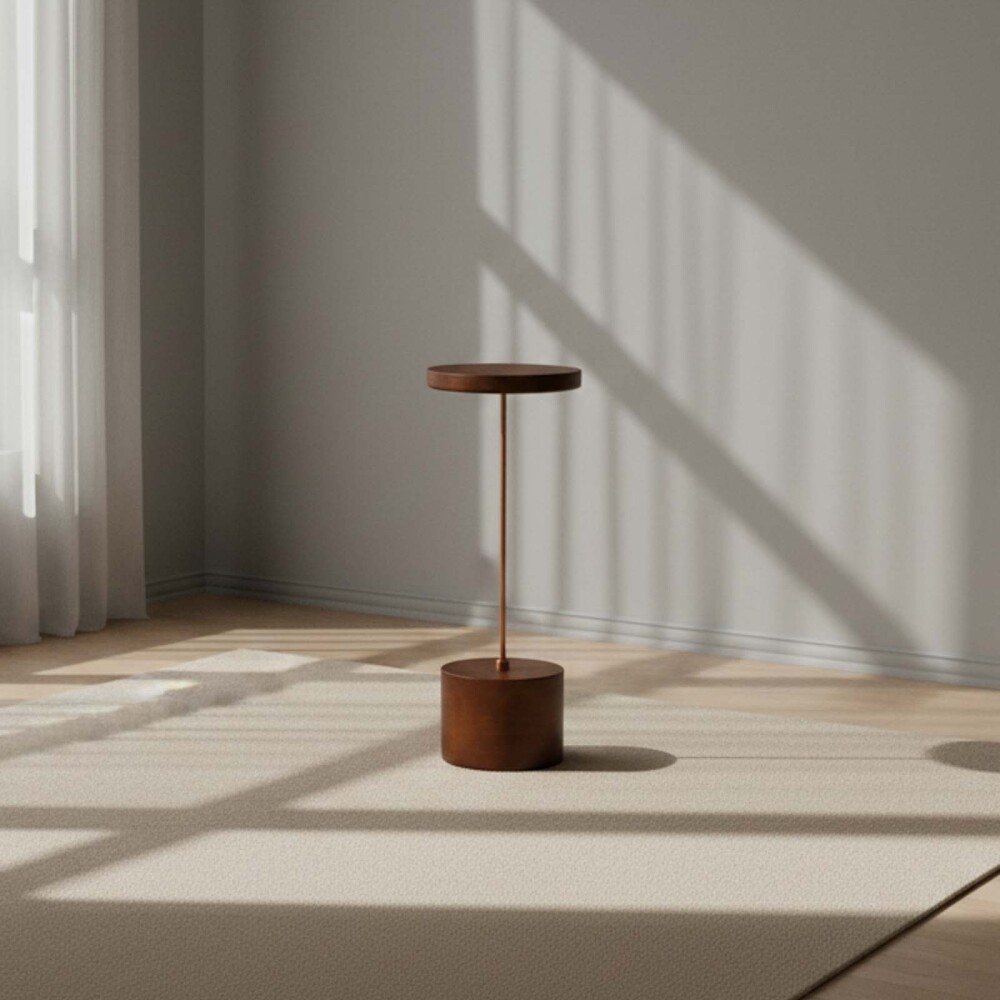 MESA ARRIME SMALL MADERA-Y-METAL MARRON FLORENCIA