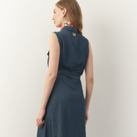 VESTIDO BARREIRO WASHED Azul