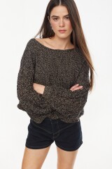 Sweater Agora Negro/Beige