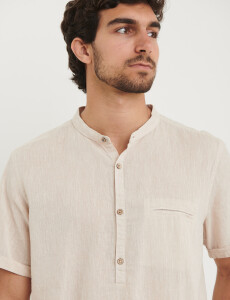 012405 CAMISA HARRINGTON LABEL Natural