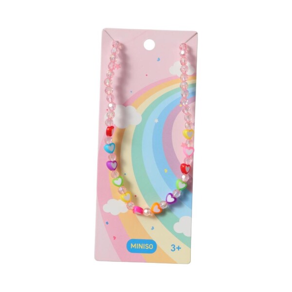 Collar infantil corazones rosa