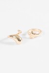 Set de anillos bold estrella dorado