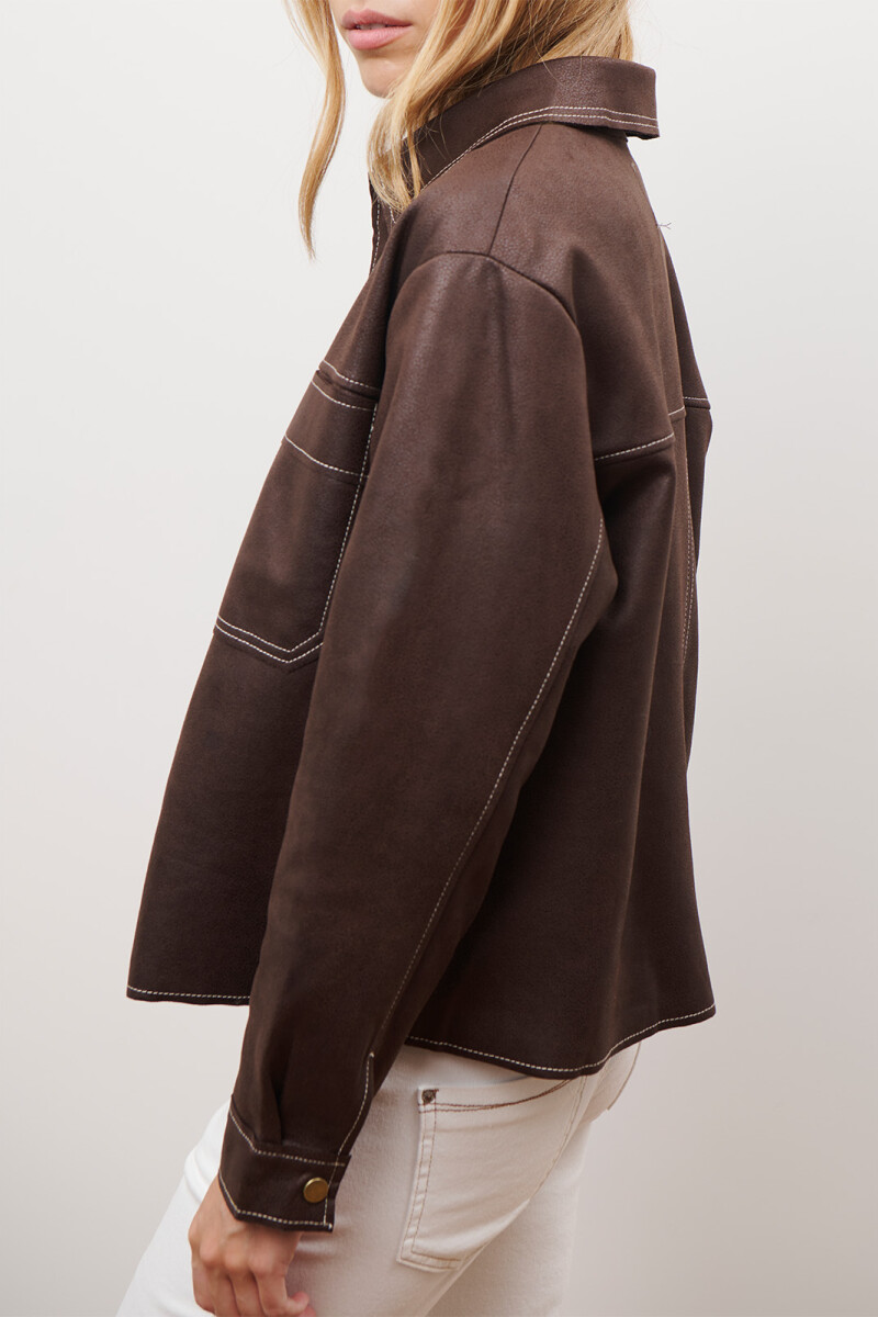 CHAQUETA PECARI MARRON