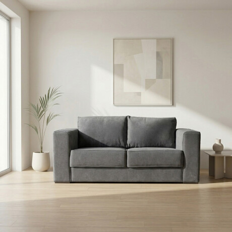 Sofá Olimpus - Microfibra - 2 cuerpos Cora 06-153 (Grafito)