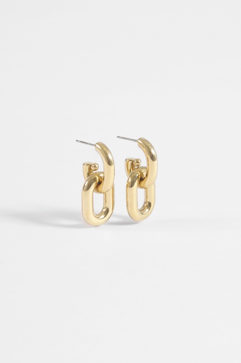 Aros acero doble - dorado 