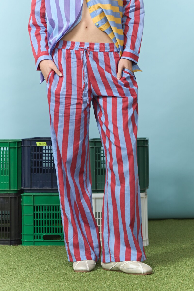 Pantalón rayado yorugua multicolor
