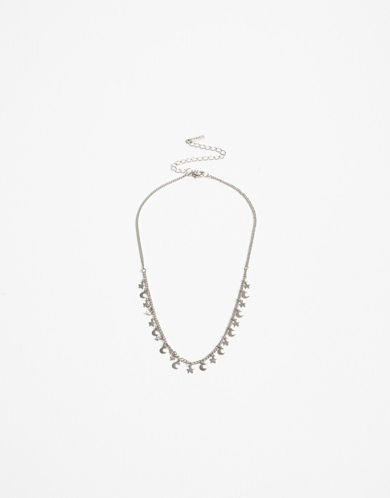 Collares Cortos Metal Collares Cortos Metal Estrellas - Plateado Rodio