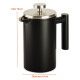 Cafetera Prensa Francesa Doble Parede Ac-Inox 600ml Negro