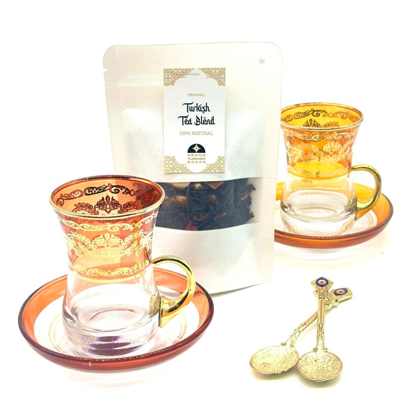 Set de té para dos personas vip color Naranja