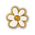 Jibbitz Gold and White Floral Multicolor