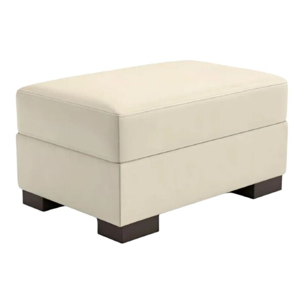 PUFF DOMINI OTTOMAN - 100% CUERO - PERLA MATE PUFF DOMINI OTTOMAN - 100% CUERO - PERLA MATE