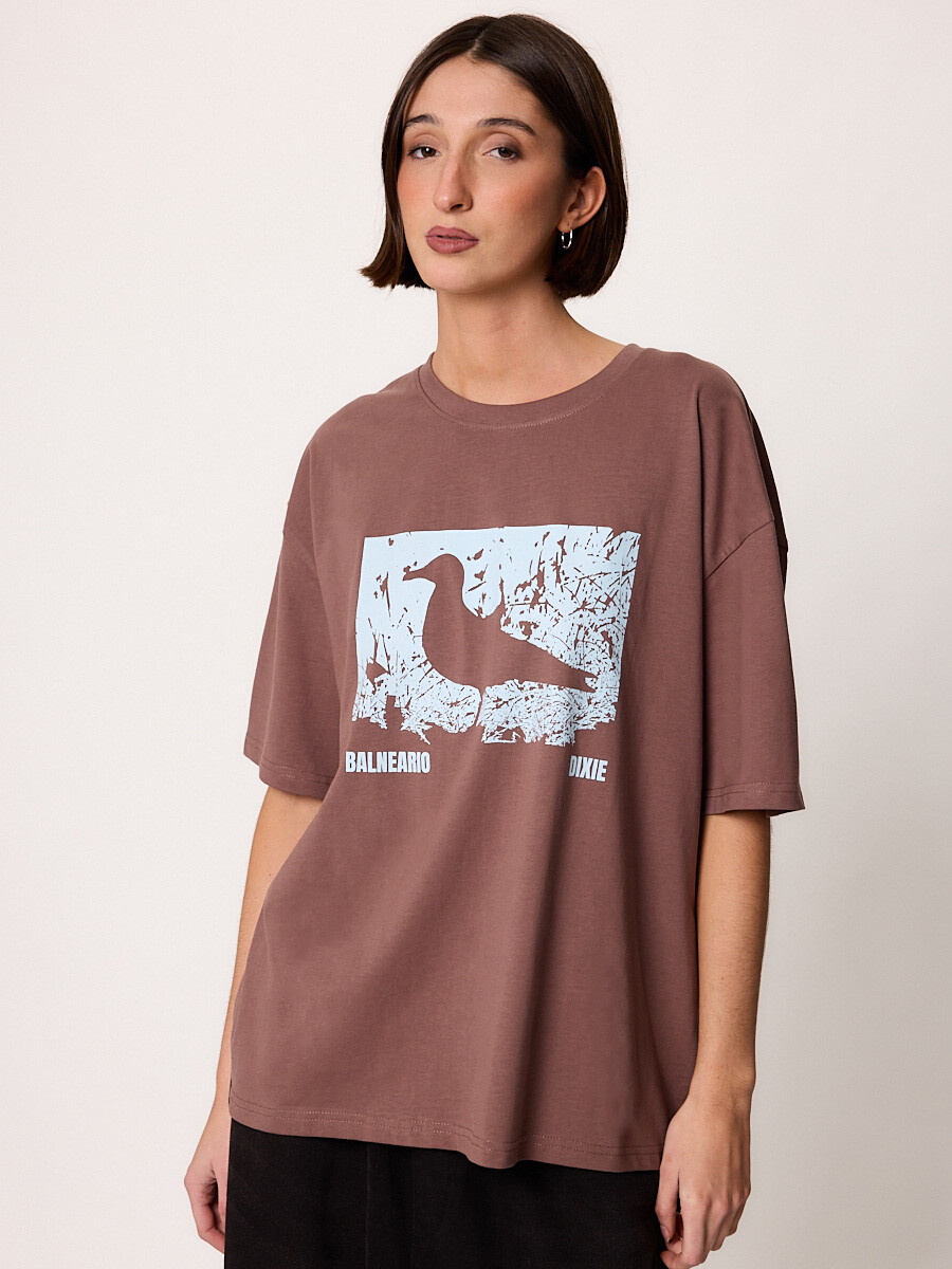 T-SHIRT M/C GAVIOTA DIXIE Tabaco