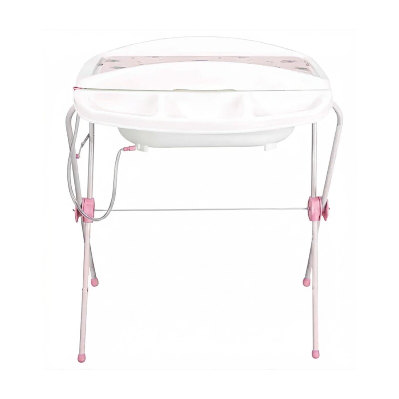 Bañito Catre Plegable para Bebe con Cambiador Bebesit Shower Rosa