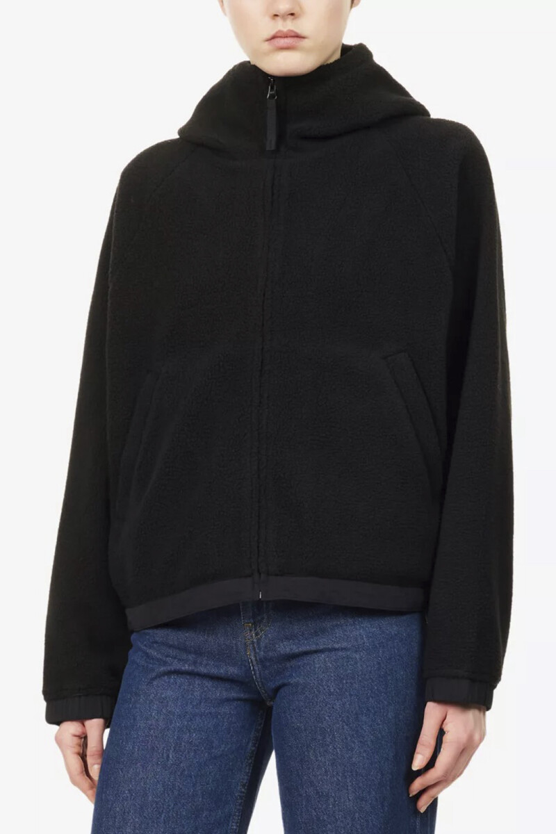 W' HOODED HELIX FLEECE JACKET Negro