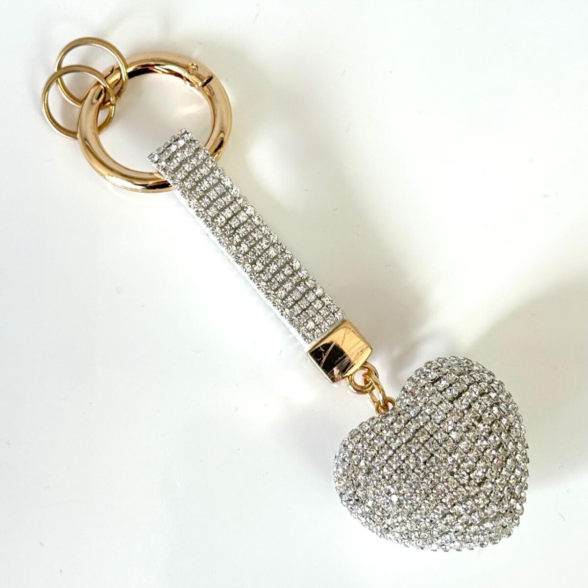 Llaveros Glam Brillo Corazon 