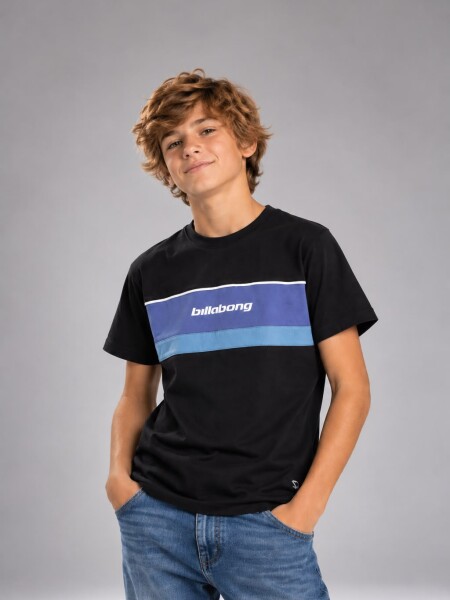 T-SHIRT BILLABONG 181680 M.C NEG AZUL