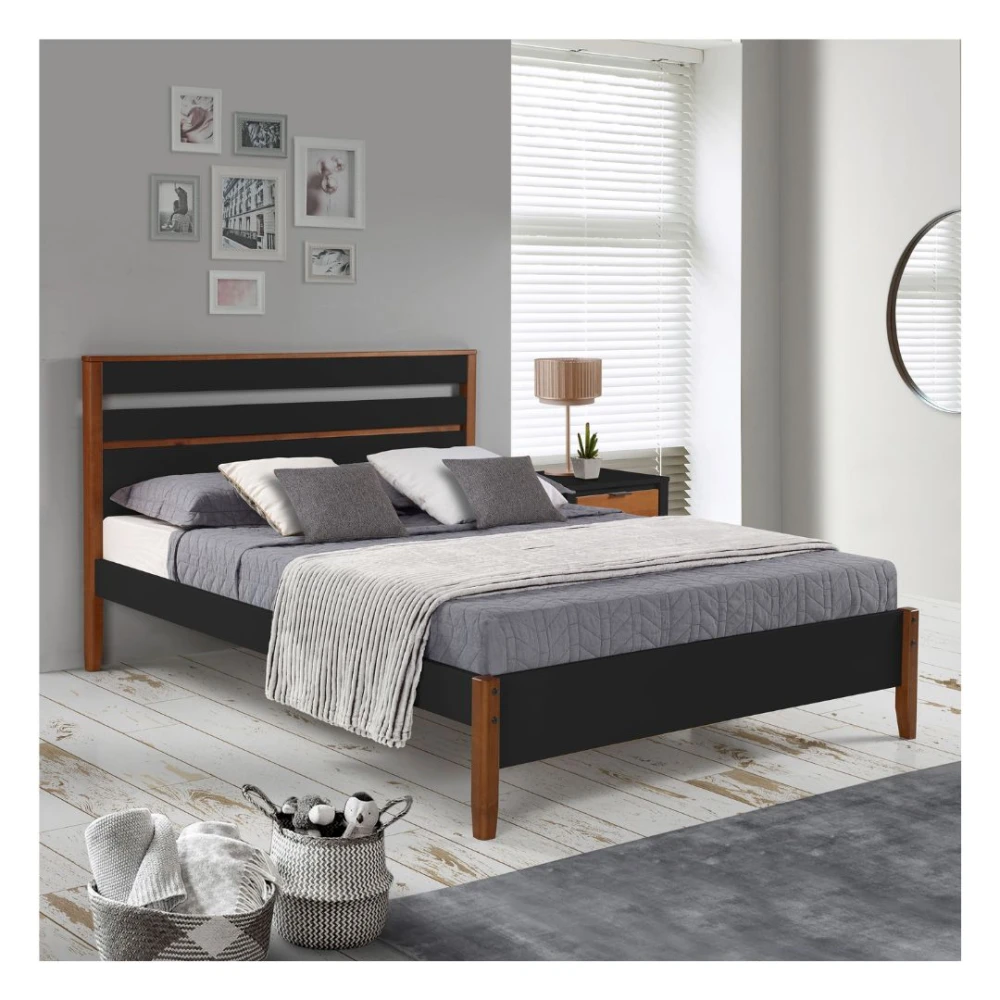 Cama 2 Plazas Madera Maciza Cama 2 Plazas Madera Maciza