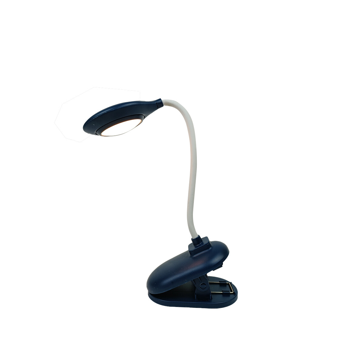 Lámpara Veladora Redonda Articulada Con Base Pinza - Azul 