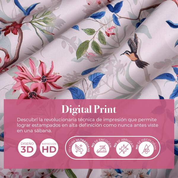 JUEGO DE SÁBANAS LANCASTER DIGITAL PRINT FLOWERS QUEEN