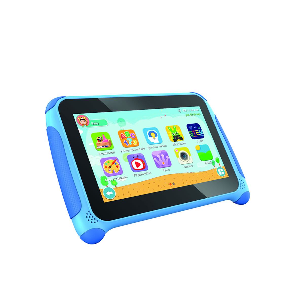 Tablet Infantil Goldtech Con Protector Rosa Y Azul 