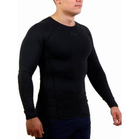 Remera Manga Larga para Hombre Fila Compress Skin Negra Remera Manga Larga para Hombre Fila Compress Skin Negra