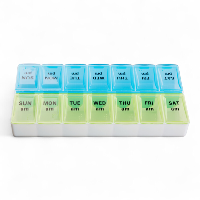Pastillero semanal dos toma diaria organizador remedios Sin Color