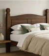 Respaldo Queen Madera Maciza 160cm Linea Mexicana Oscuro